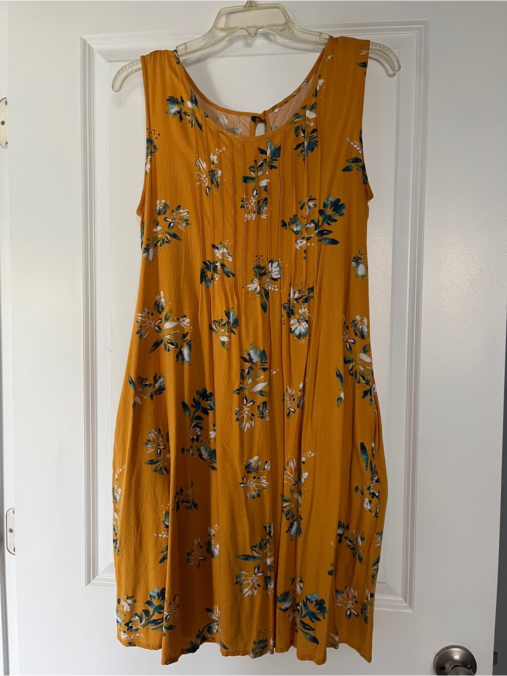 Sonoma Mustard Floral Midi Dress